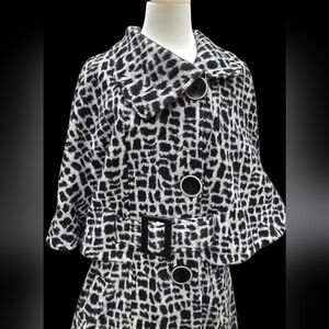 Luii Kimono Sleeve Animal Print Dress Jacket